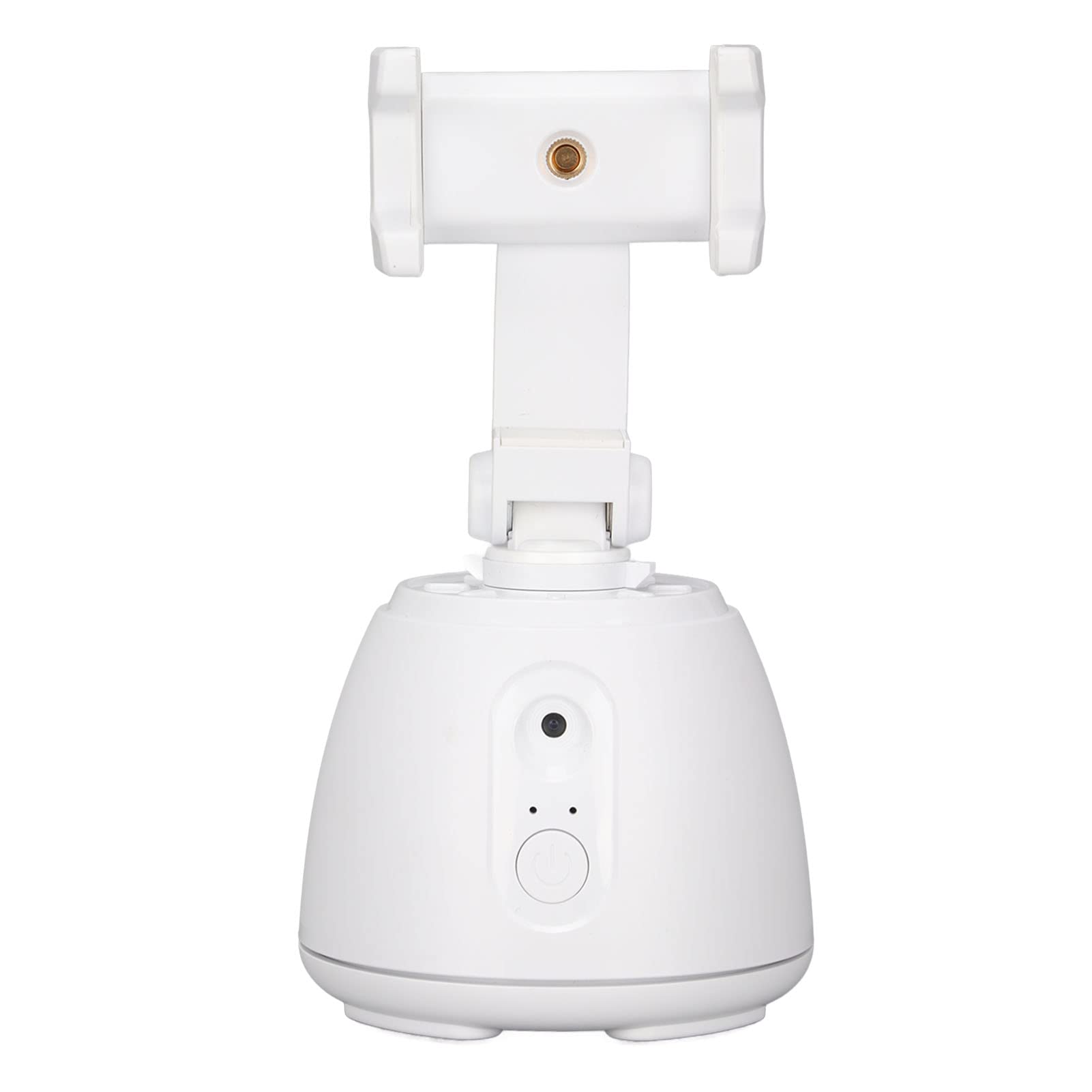 GOWENIC Smart Phone Stand with 360° Rotating Ball Head, AI Face Recognition & Auto Tracking for iPhone Android - Perfect for Vlogging, Live Streaming & Video Calls (White)