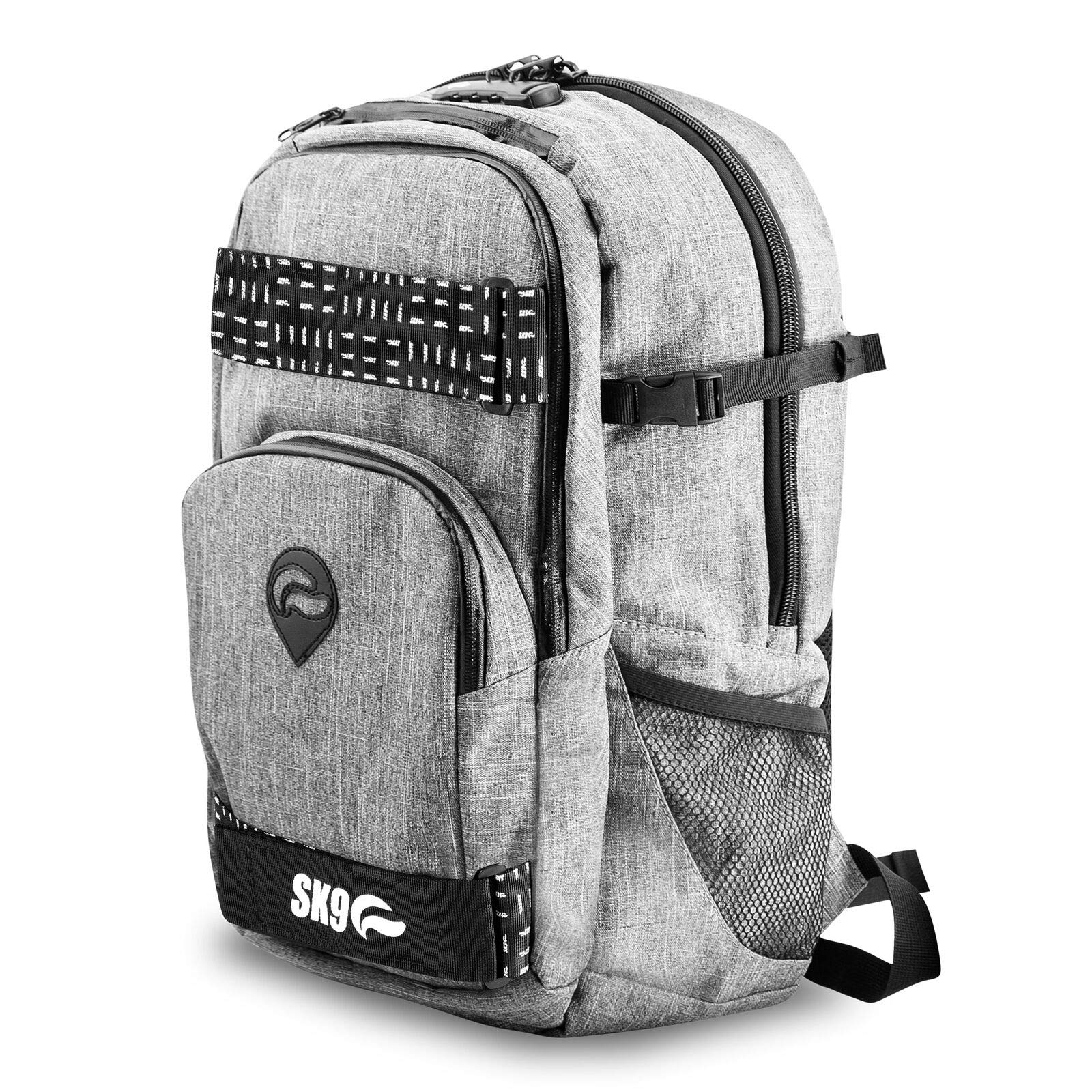 Skunk Nomad Smell Proof Waterproof Skate Backpack with Combination Lock - Durable & Secure for Skateboarding, Travel & Outdoor Adventures