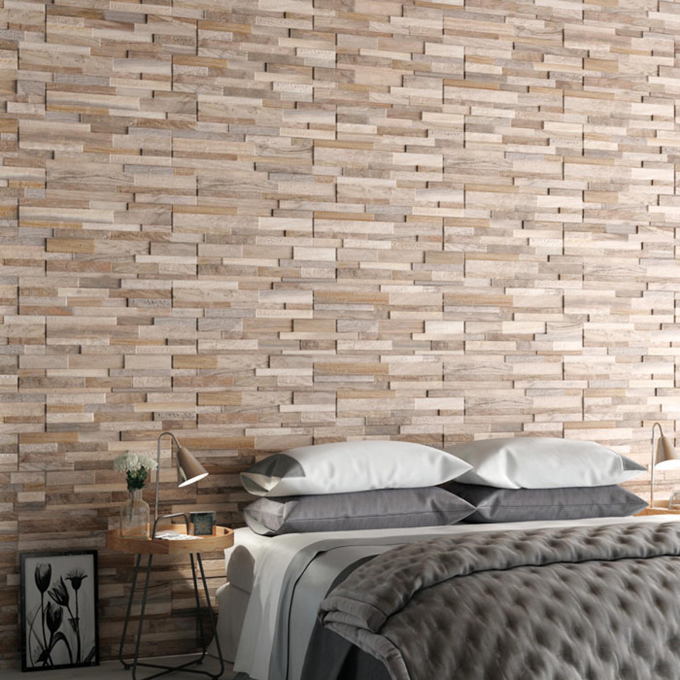 3D Wood Look Wall Art Panels - Rustic Ledger Panel Decor for Living Room, Bedroom & Office - Peel and Stick DIY Home Decoration
