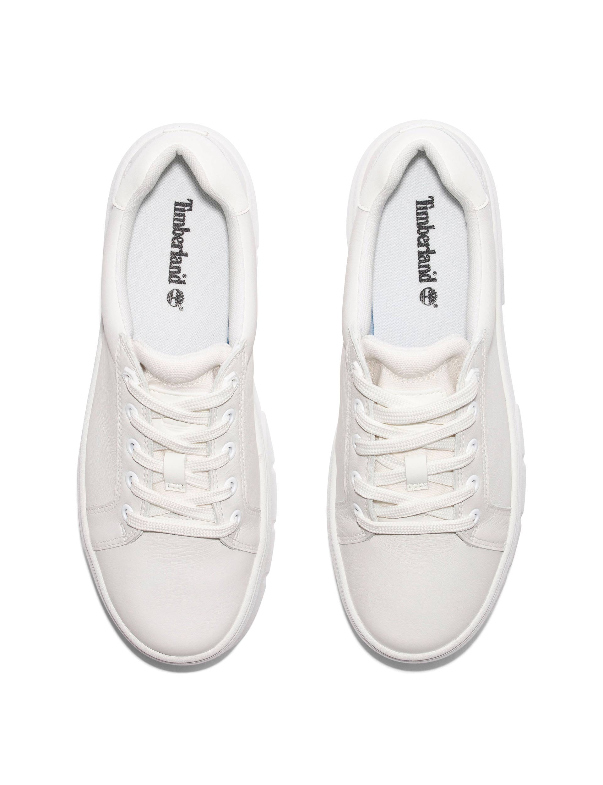 Laurel Court White Leather Sneakers for Women - Comfortable & Stylish Casual Shoes for Walking, Travel & Everyday Wear