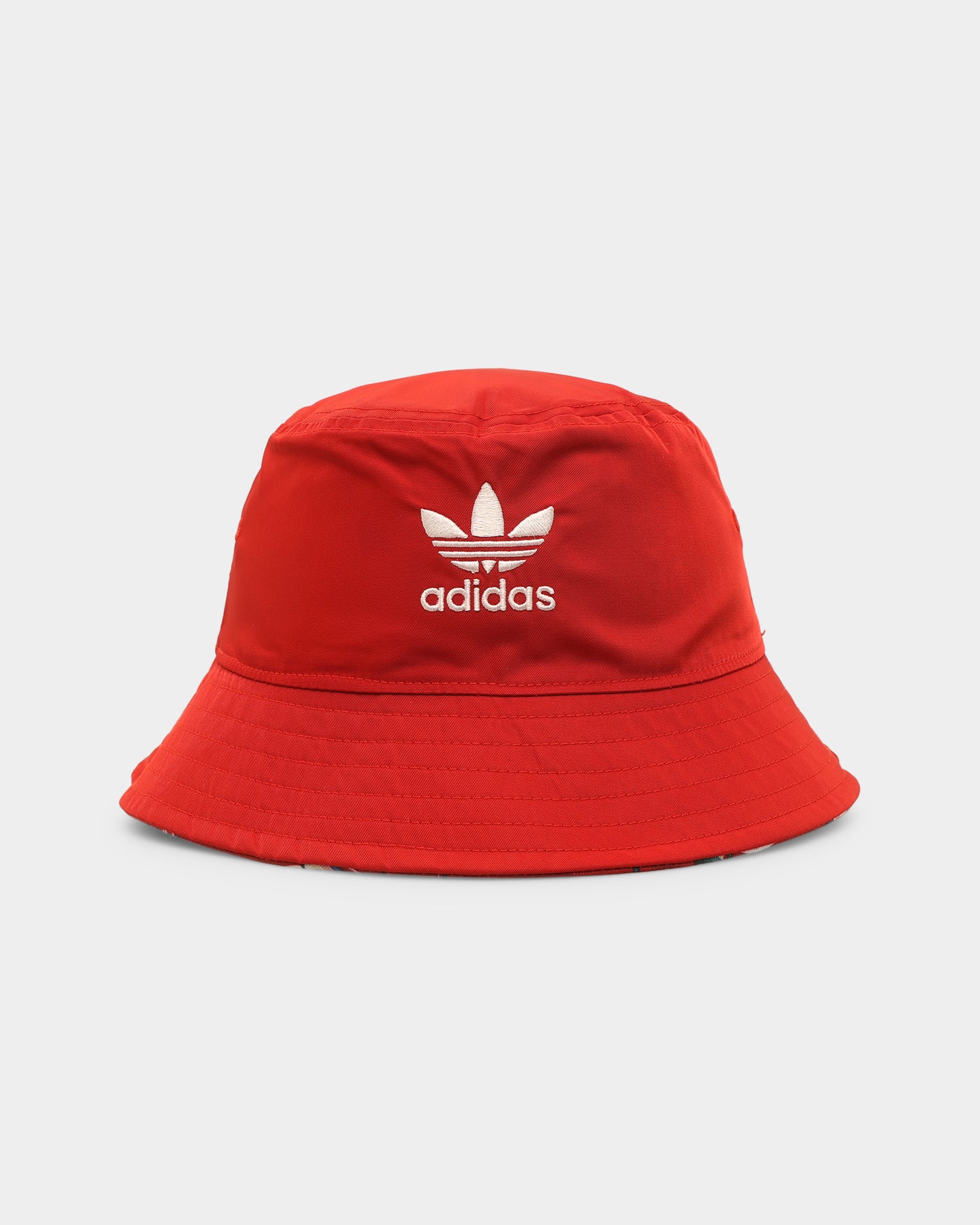Adidas Bucket Hat for Men & Women - Red & Off White Adjustable Sun Hat for Outdoor Sports, Beach, Hiking & Casual Wear