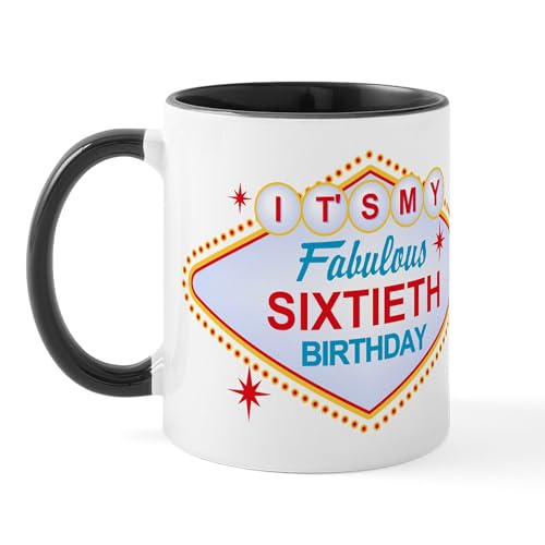 White/Black Inside - Las Vegas Birthday 60 Mug