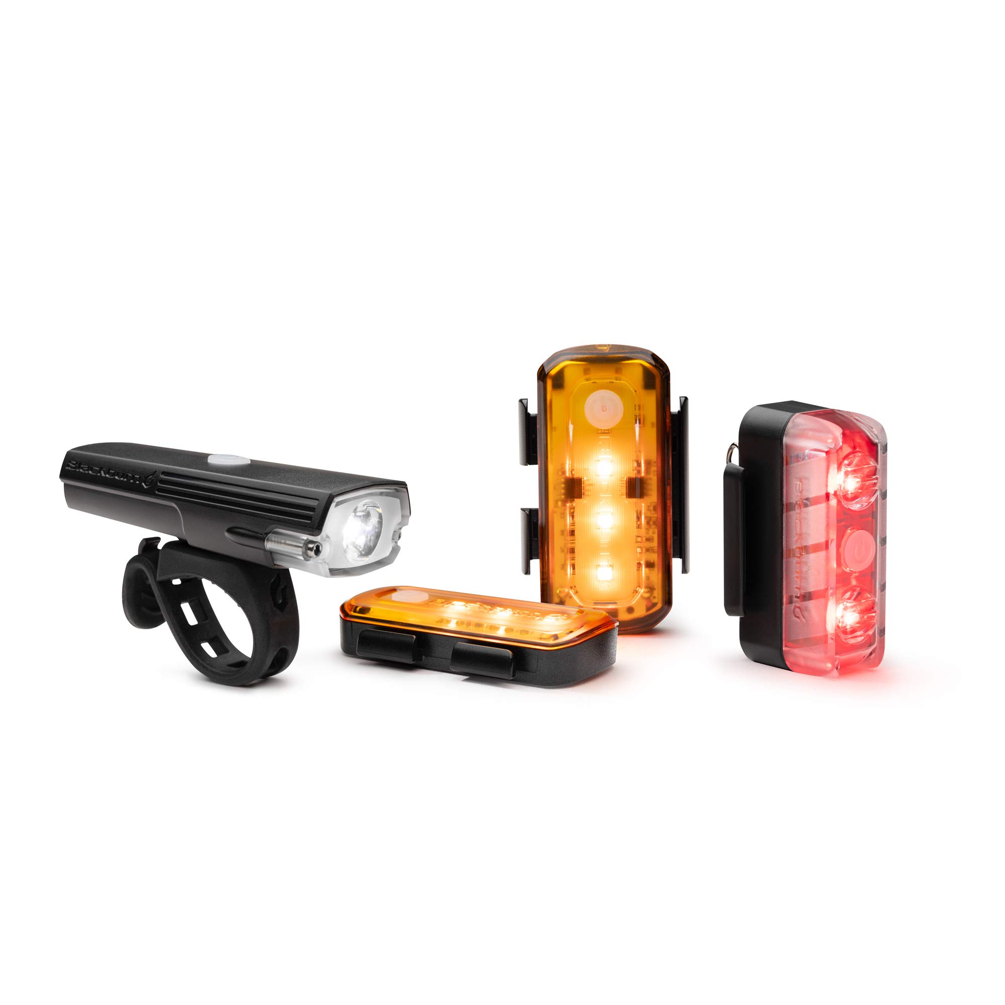 Blackburn Luminate 360 Bike Light Set - High Visibility Front & Rear LED Bicycle Lights for Night Riding, Commuting, and Road Safety - Waterproof & Rechargeable Cycling Accessories