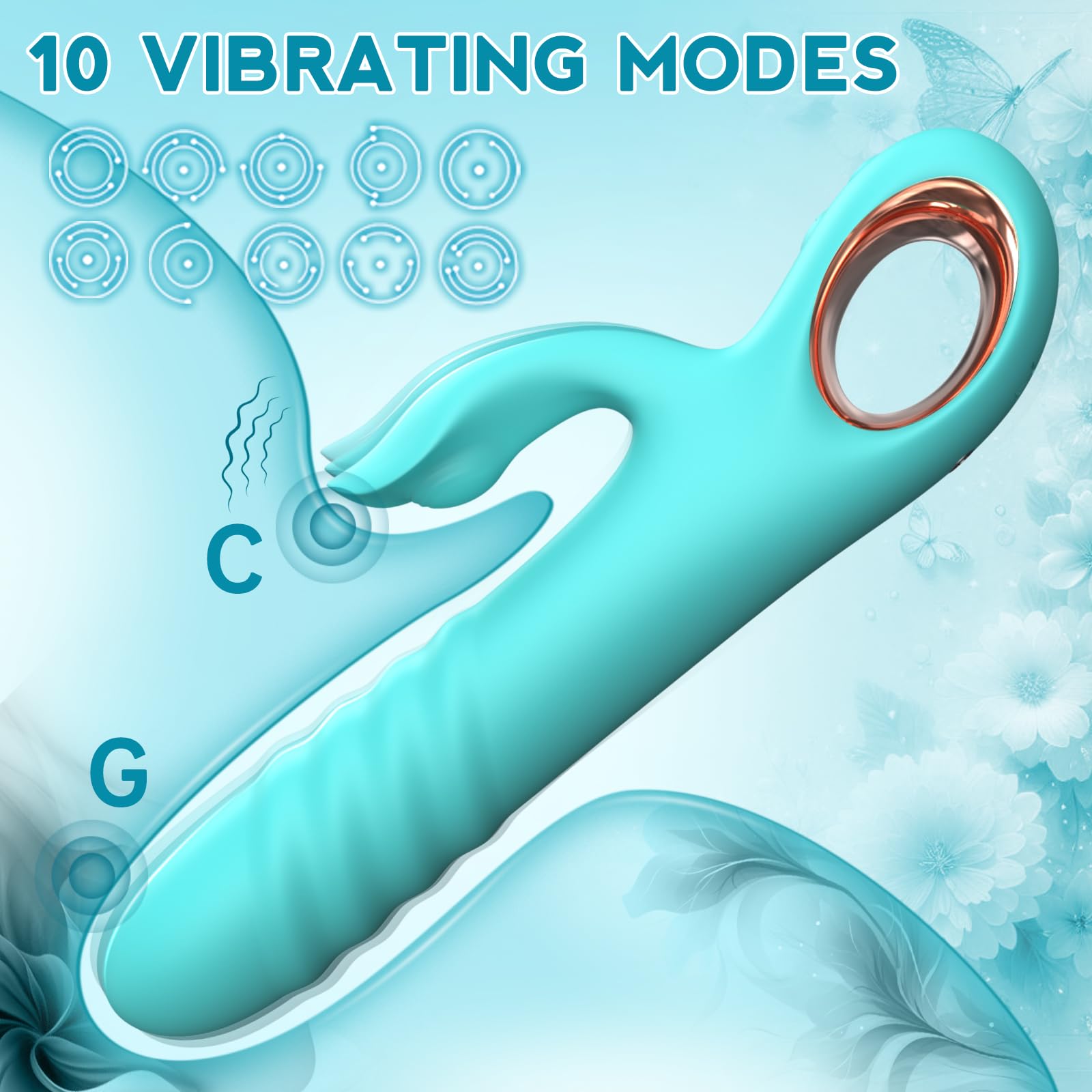 Premium Rabbit Vibrator for Women - 10 Powerful Vibration & Thrusting Modes, G-Spot & Clitoral Stimulator, Dual Motor Adult Sex Toy for Intimate Pleasure - Perfect for Solo Play, Couples & Spicing Up Your Sex Life