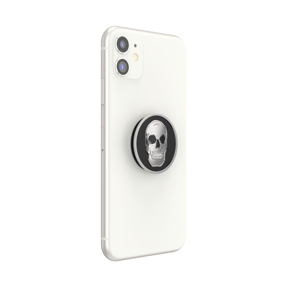 PopSockets Expanding Phone Grip with Kickstand - Adhesive Phone Holder for iPhone, Samsung & Smartphones - Enamel Cranium Design - Perfect for Hands-Free Viewing, Gaming & Selfies