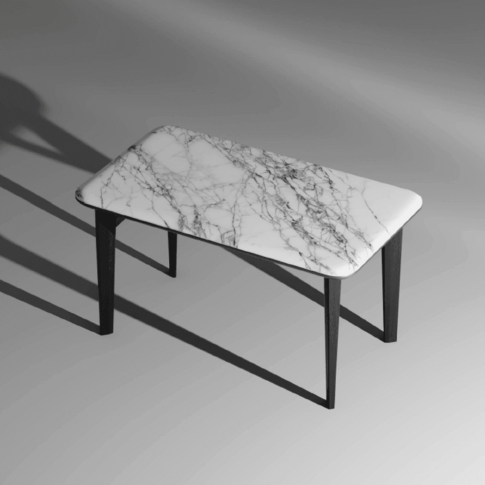 Felicity 63-Inch Marble Dining Table - Elegant & Durable for Modern Dining Room, Kitchen, or Office Conference Area