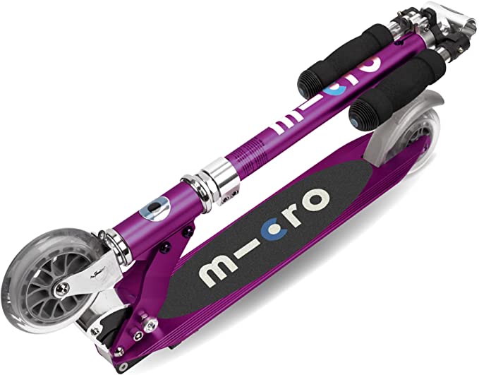 Micro Sprite Kids Scooter - Lightweight Aluminum Kick Scooter for Ages 5-12 | Foldable & Adjustable Height | Purple | Perfect for Commuting, School, Park Rides & Outdoor Fun