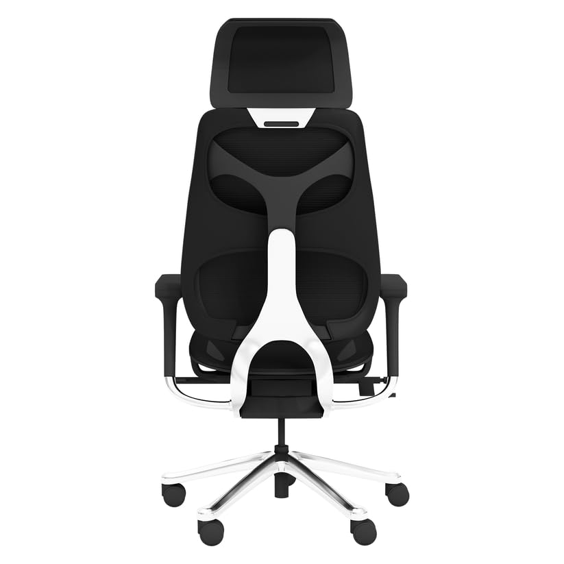 PhantomX Black Mesh Ergonomic Gaming Chair with Georgia Southern Eagles Embroidered Logo - Perfect for Esports, Office Work & Home Gaming Setup