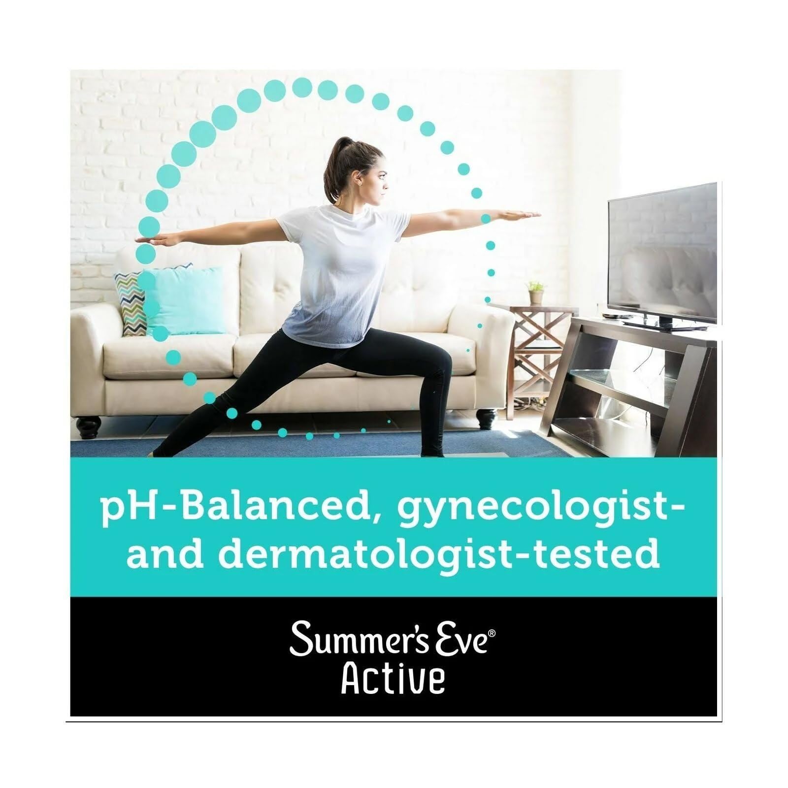 Summer's Eve Active Daily Feminine Wipes - pH Balanced, Unscented, 14 Count (Pack of 2) - Gentle Cleansing for Women, On-The-Go Freshness, Post-Workout Hygiene & Travel Essentials