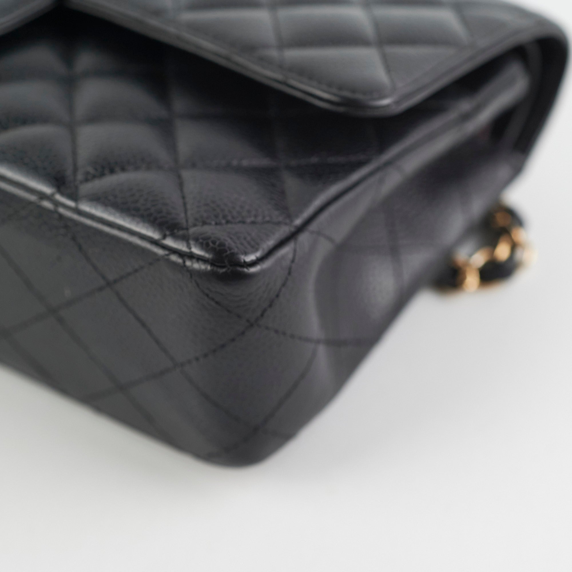 Chanel Medium/Large Caviar Double Classic Flap Black Handbag - Luxury Designer Crossbody Purse for Women | Perfect for Work, Evening Events & Special Occasions
