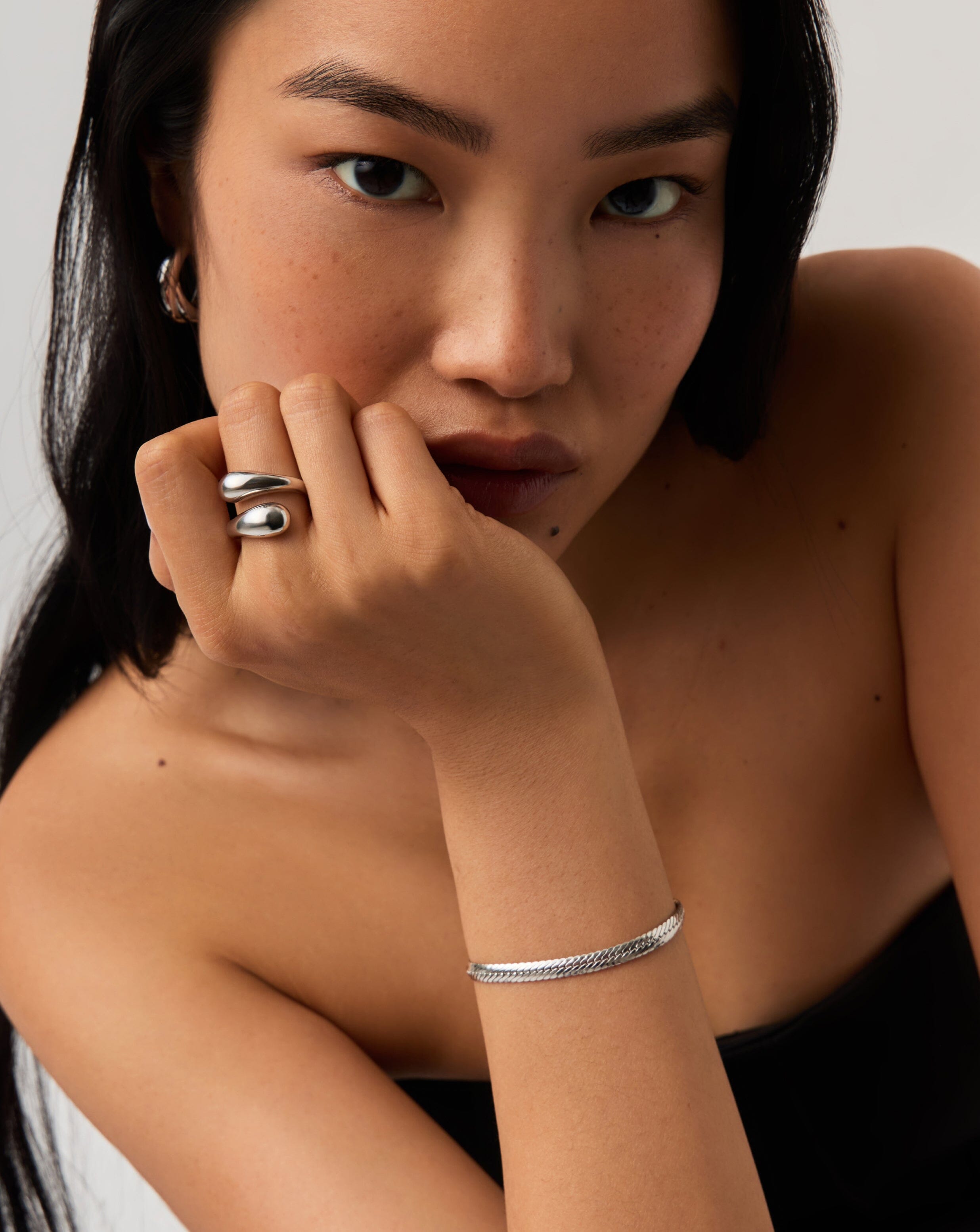 Savi Sculptural Crossover Ring - Sterling Silver Women's Fashion Jewelry | Elegant Stackable Ring for Everyday Wear, Gift Giving & Special Occasions