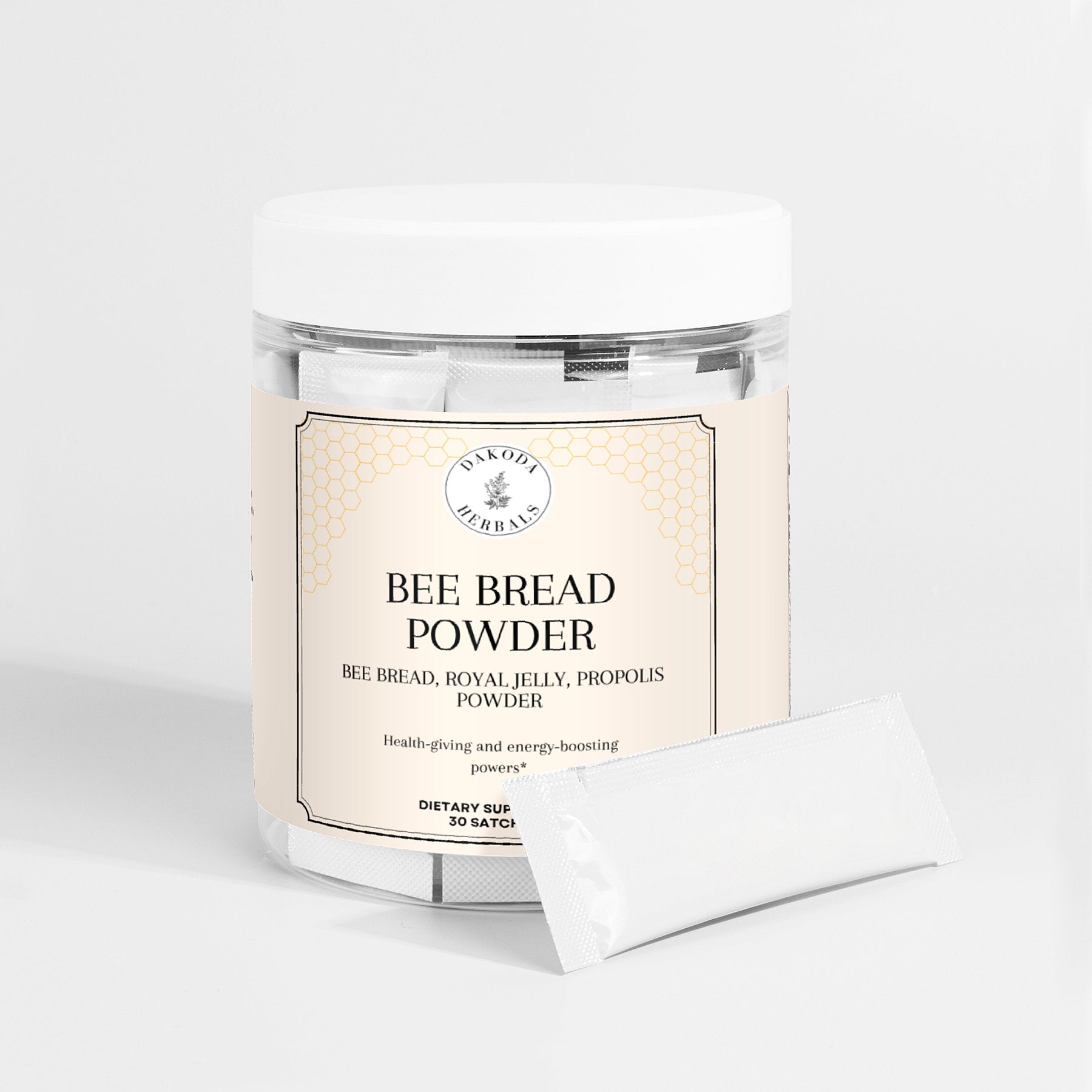 Organic Bee Bread Powder Sachets - Natural Superfood for Energy, Immunity & Wellness | Easy On-the-Go Nutrient Boost | Perfect for Travel, Workouts & Daily Wellness Routine