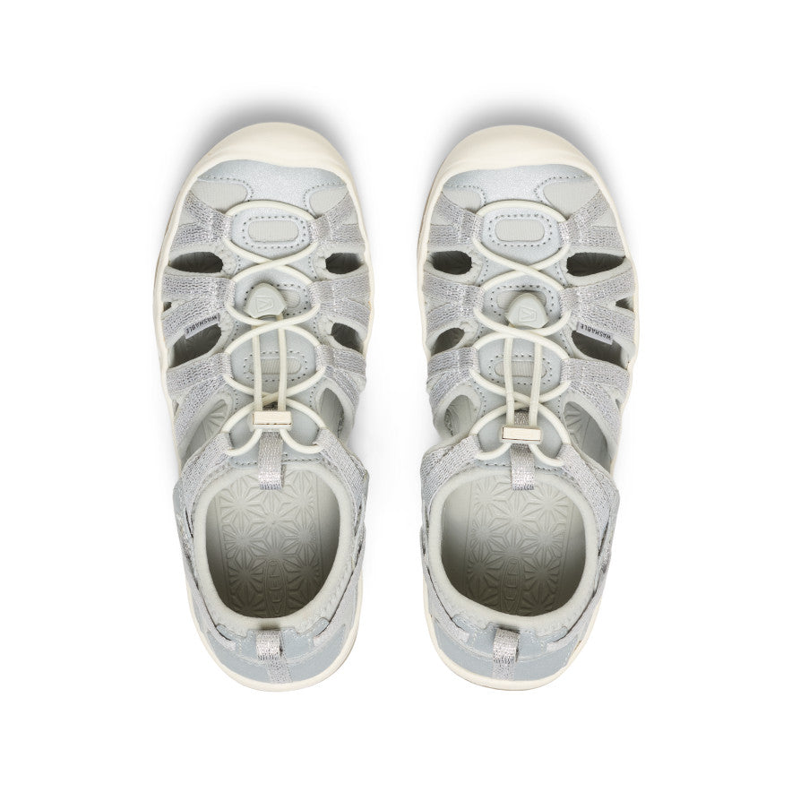 Big Kids' Moxie Sandal - Comfortable Silver Sandals for Girls | Perfect for Beach, Pool & Summer Outfits