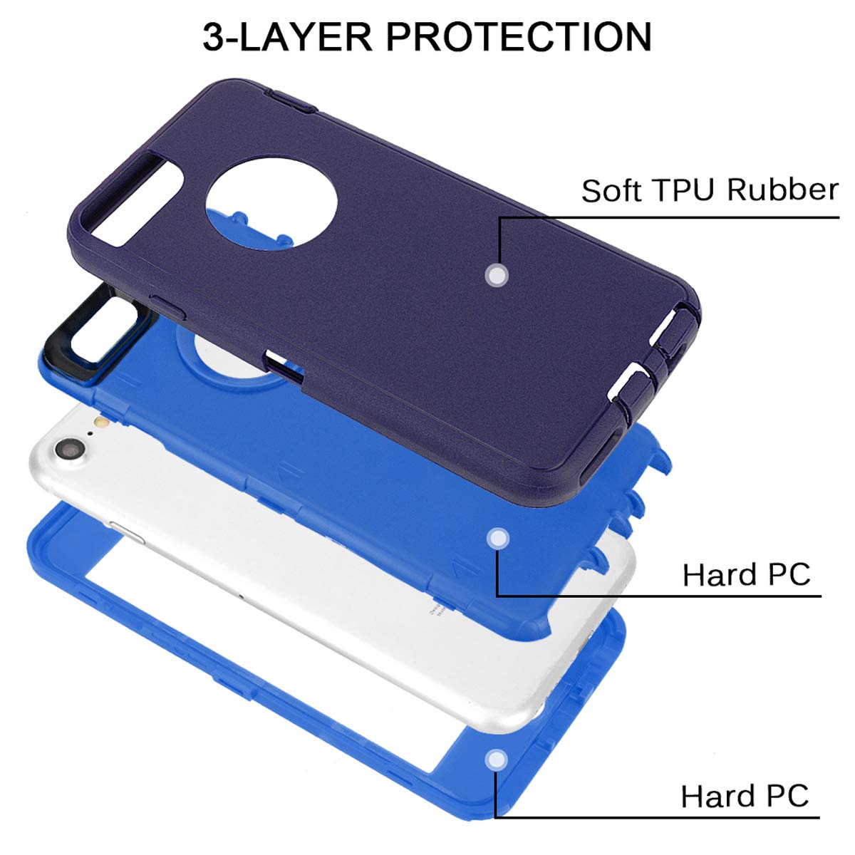 MAXCURY Heavy Duty Shockproof Case for iPhone 6/6S (4.7
