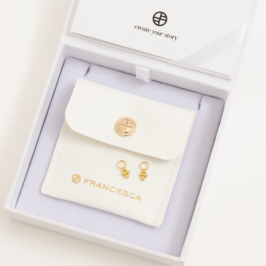 Fortitude Hoop Charm Earrings (Set of 2) - Sterling Silver Inspirational Jewelry for Women - Perfect for Everyday Wear, Gifts & Special Occasions