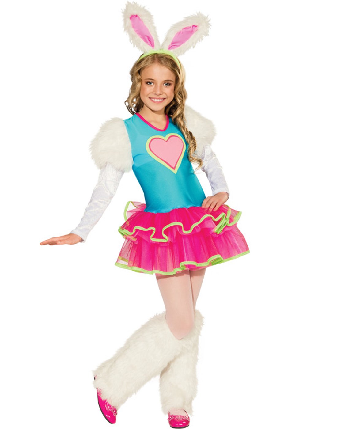 Honey Bunny Tutu Costume for Girls - Adorable Easter Bunny Dress with Fluffy Skirt - Perfect for Easter, Halloween, Birthday Parties & Dress-Up Play
