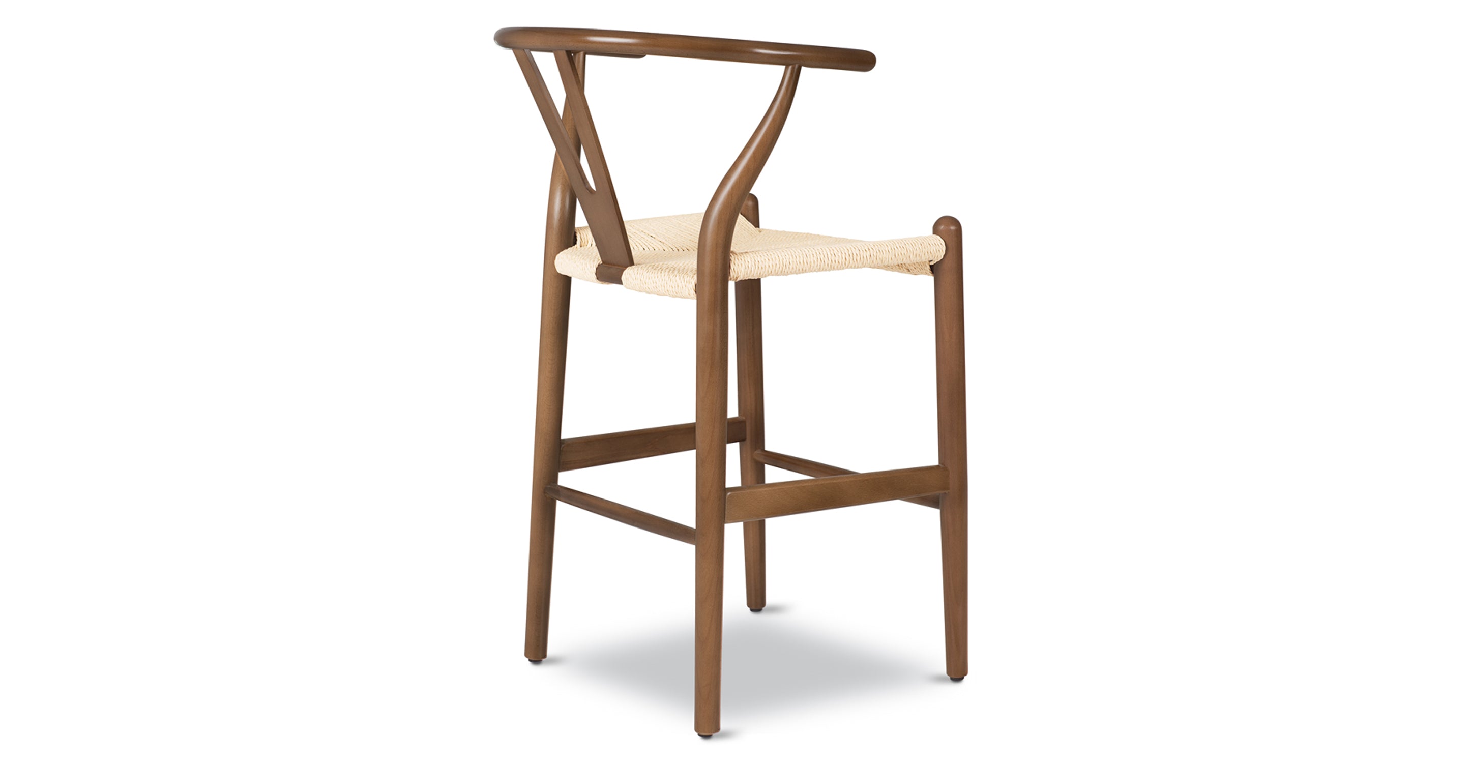 Modern Weave Counter Stool - Stylish Bar Stool for Kitchen Island, Breakfast Nook & Home Decor - Comfortable Rattan Seat with Sturdy Metal Frame - Perfect for Dining, Entertaining & Small Spaces