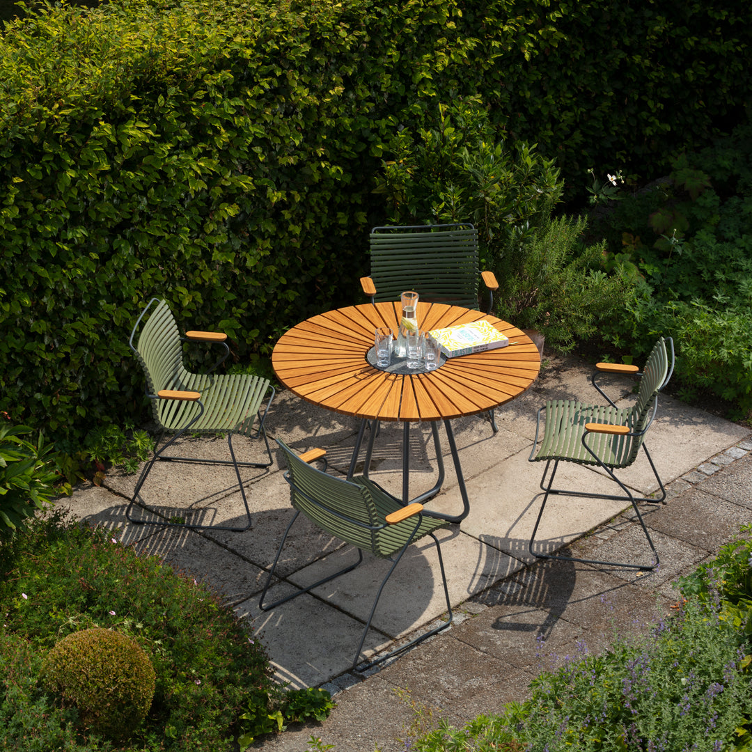 Click Outdoor Dining Chair with Armrests - Patio, Garden, Poolside & Deck Furniture - Weather-Resistant & Comfortable Seating for Outdoor Entertaining