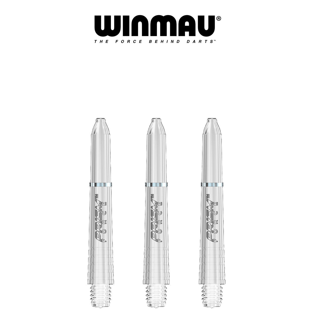 WINMAU Prism Force Ring Lock Dart Shafts - Short White (2 Pack) | Professional Dart Accessories for Steel Tip & Soft Tip Darts | Perfect for Bars, Tournaments & Home Practice