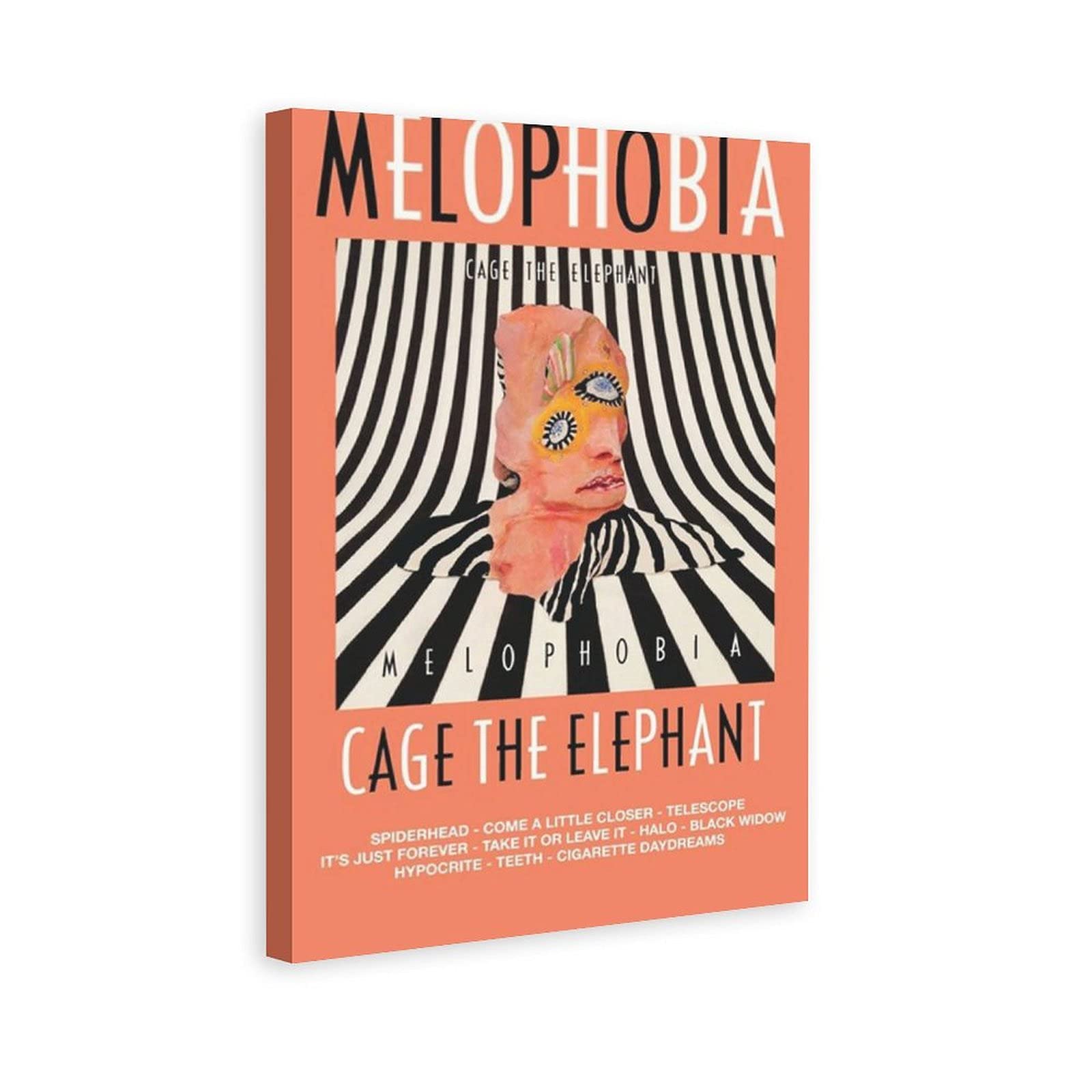 Cage The Elephant Melophobia Canvas Poster - 24x36 Inches (60x90cm) Wall Art Decor for Living Room, Bedroom & Office - Vintage Music Band Gift & Sports Landscape Painting - Perfect for Home Decor, Housewarming & Birthday Gifts