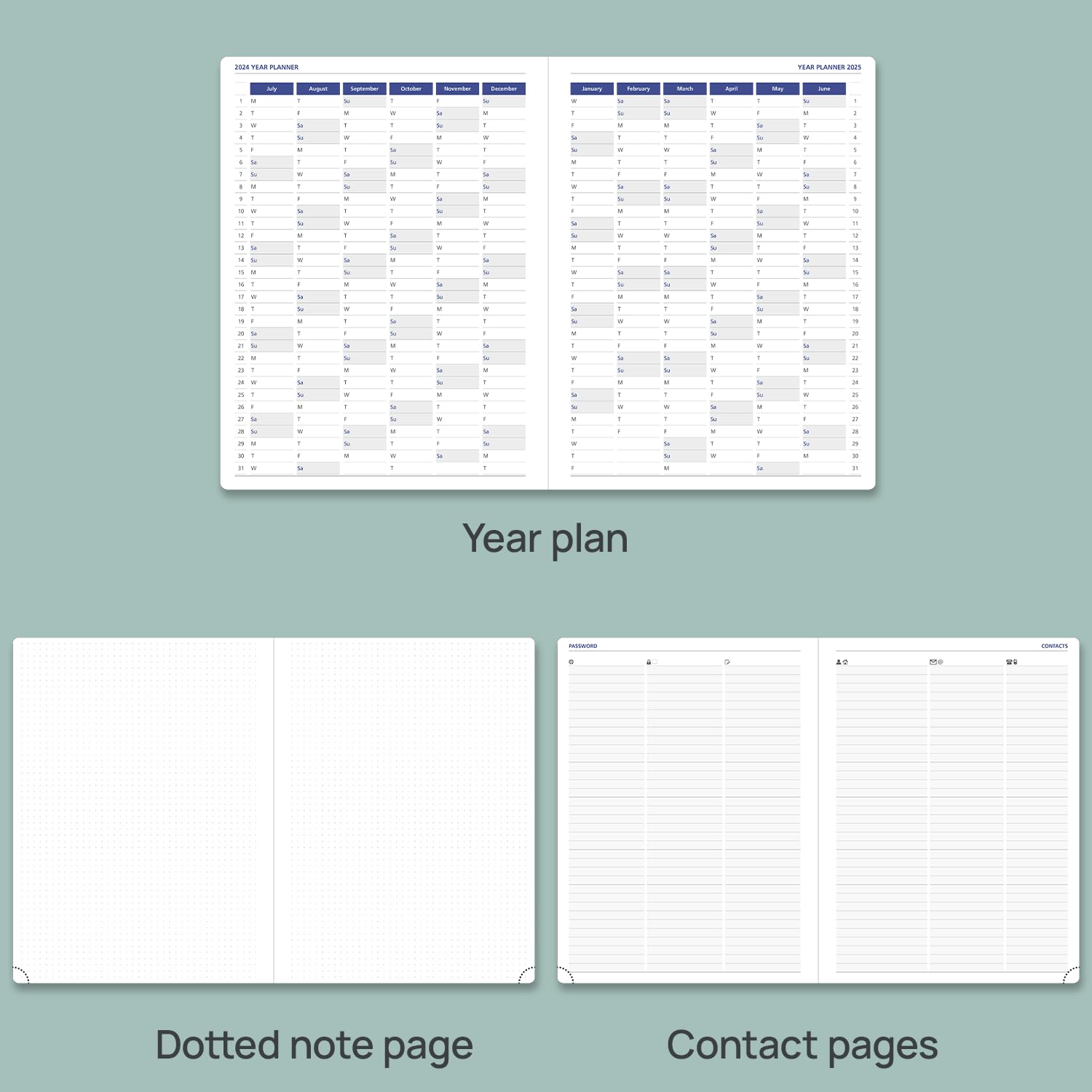 POPRUN 2024-2025 Monthly Planner (8.5