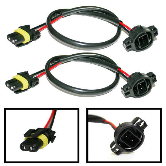 5202 H16 Wire Harness for HID Ballast to Stock Socket - Compatible with HID Conversion Kits - Perfect for Car Headlight Upgrades & DIY Automotive Electrical Projects