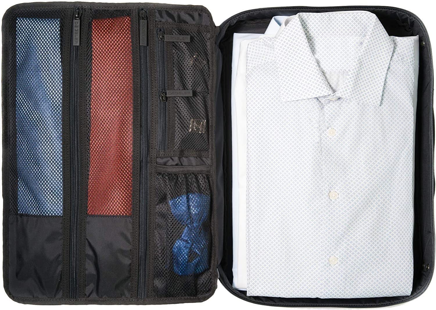 DEGELER® Wrinkle-Free Travel Shirt Bag for Dress Shirts & Blouses - Foldable Garment Organizer for Carry-On Luggage - Perfect for Business Trips & Vacations - Blue