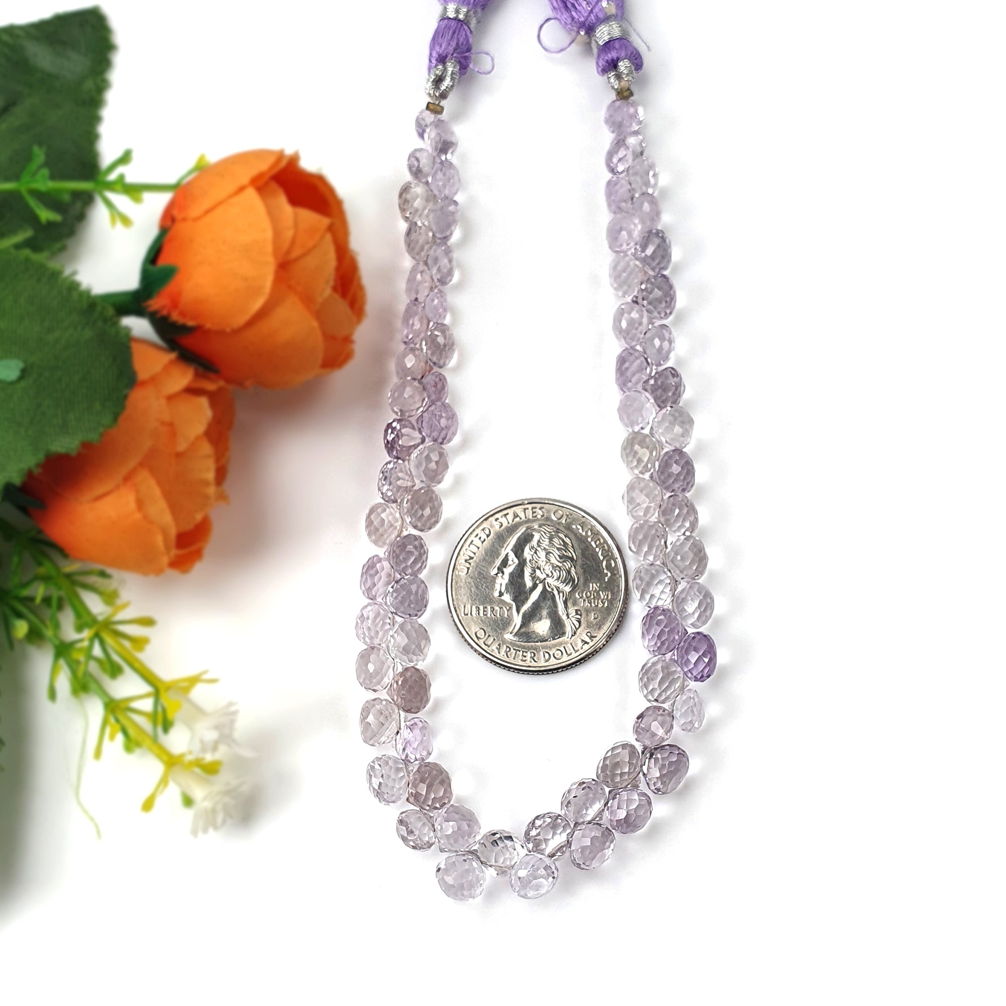 Natural Untreated Purple Amethyst Loose Beads - Checker Cut Gemstone Tear Drop Heishe Statement Beads for Jewelry Making, DIY Crafts & Spiritual Healing | Perfect for Necklaces, Bracelets & Meditation Accessories