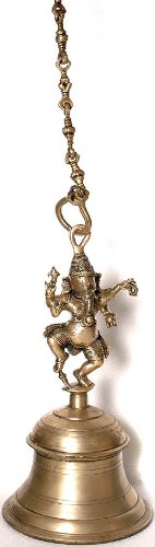 Lucky Ganesha Bell - Handcrafted Brass Sculpture for Home Decor, Office & Meditation Spaces | Hindu God of Prosperity & Good Fortune