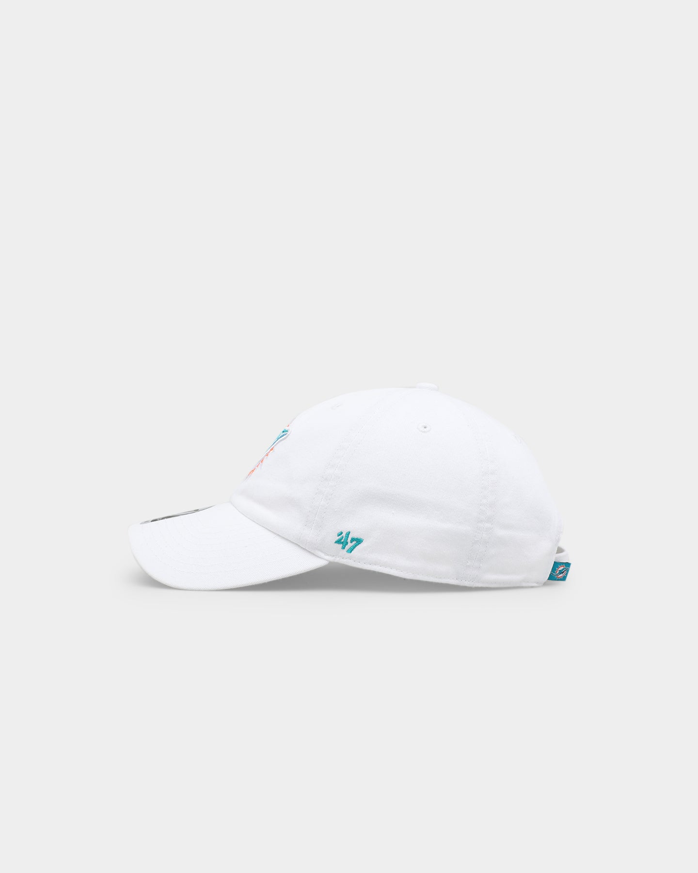Miami Dolphins '47 Clean Up Adjustable Strapback Hat - White - Perfect for Game Day, Tailgating & Casual Wear
