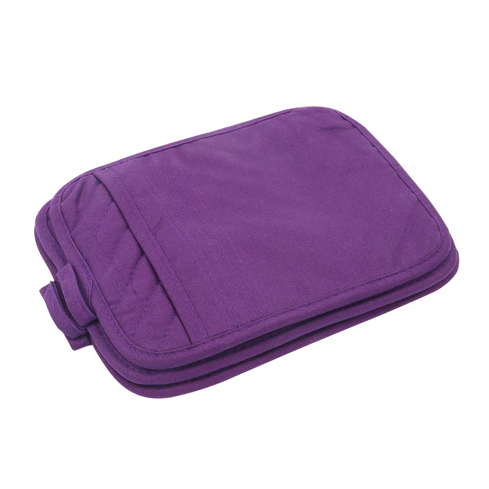 Anyi Heat Resistant Cotton Pot Holders for Kitchen - Purple Hot Pads with Pocket for Counter Table | Perfect for Cooking, Baking & Serving Hot Dishes
