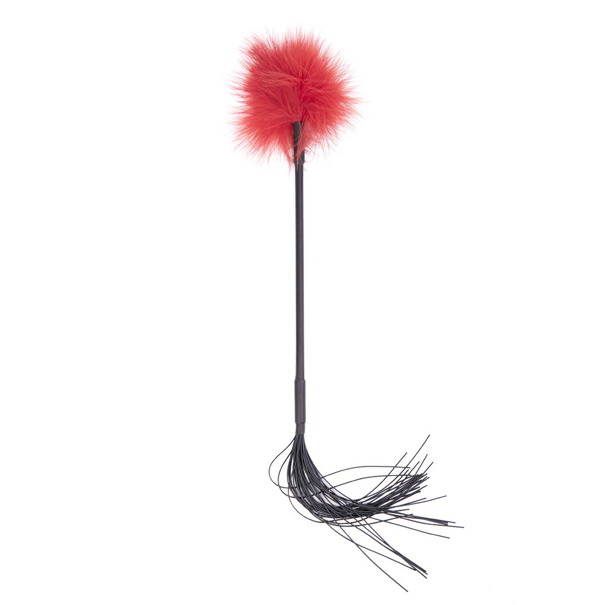 Sensual Feather Tickler & Spanking Paddle - Red Erotic Massage Toy for Couples, Adults, BDSM & Bondage Play - Perfect for Foreplay, Romantic Nights & Sensual Exploration