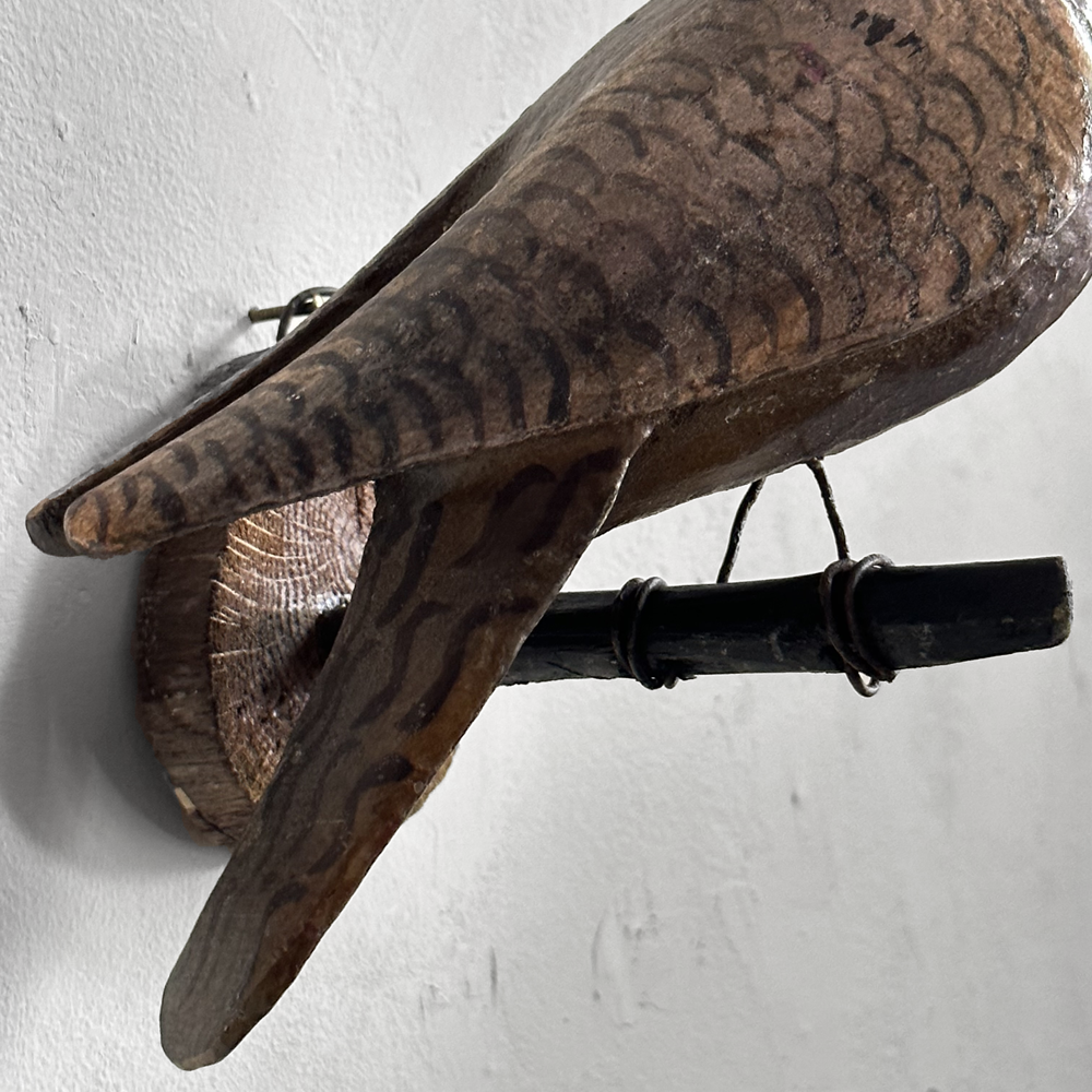 Handcrafted Black Forest Wooden Bird Carving (#515) - Perfect for Home Decor, Gift, and Nature-Inspired Collectibles
