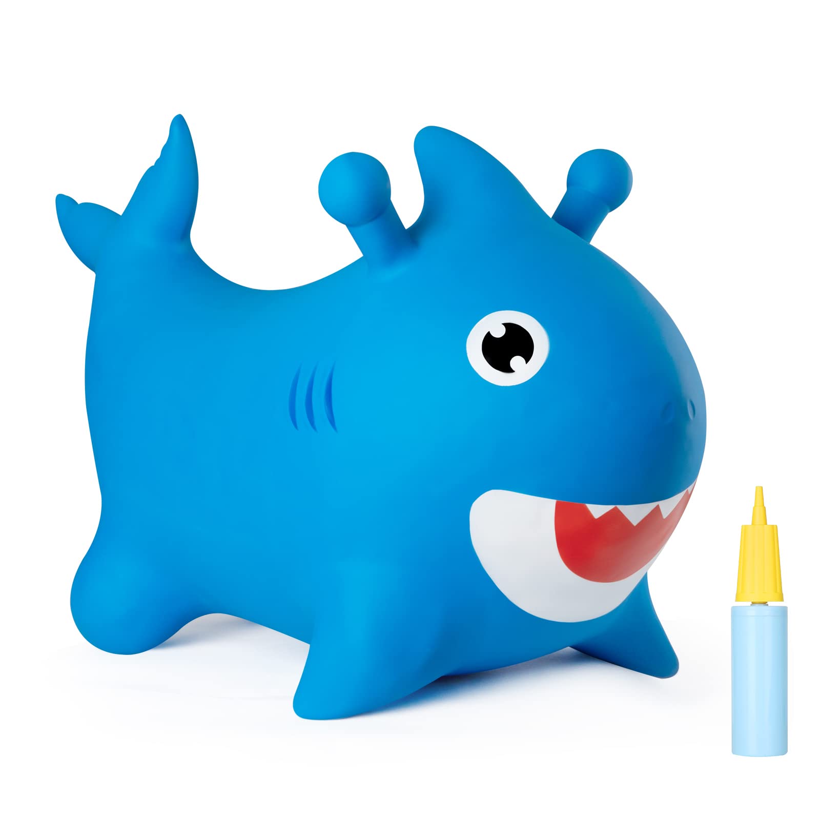 Baby Shark Bouncy Hopper - Inflatable Ride-On Toy for Toddlers 2-4 Years | Indoor/Outdoor Jumping Animal for Boys & Girls | Perfect for Birthday Parties, Playtime & Active Play | Includes Balloon & Party Decorations