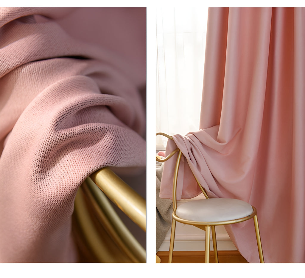 Josie Solid Soundproof Blackout Custom Curtains - Thermal Insulated Noise Reducing Drapes for Bedroom, Living Room & Home Theater - Perfect for Light Blocking and Privacy