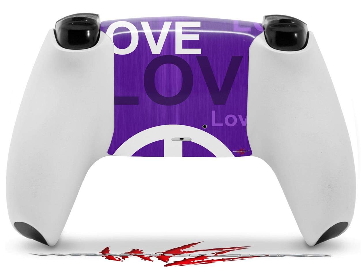 Sony PS5 DualSense Skin Wrap - Love & Peace Purple for Gaming Protection