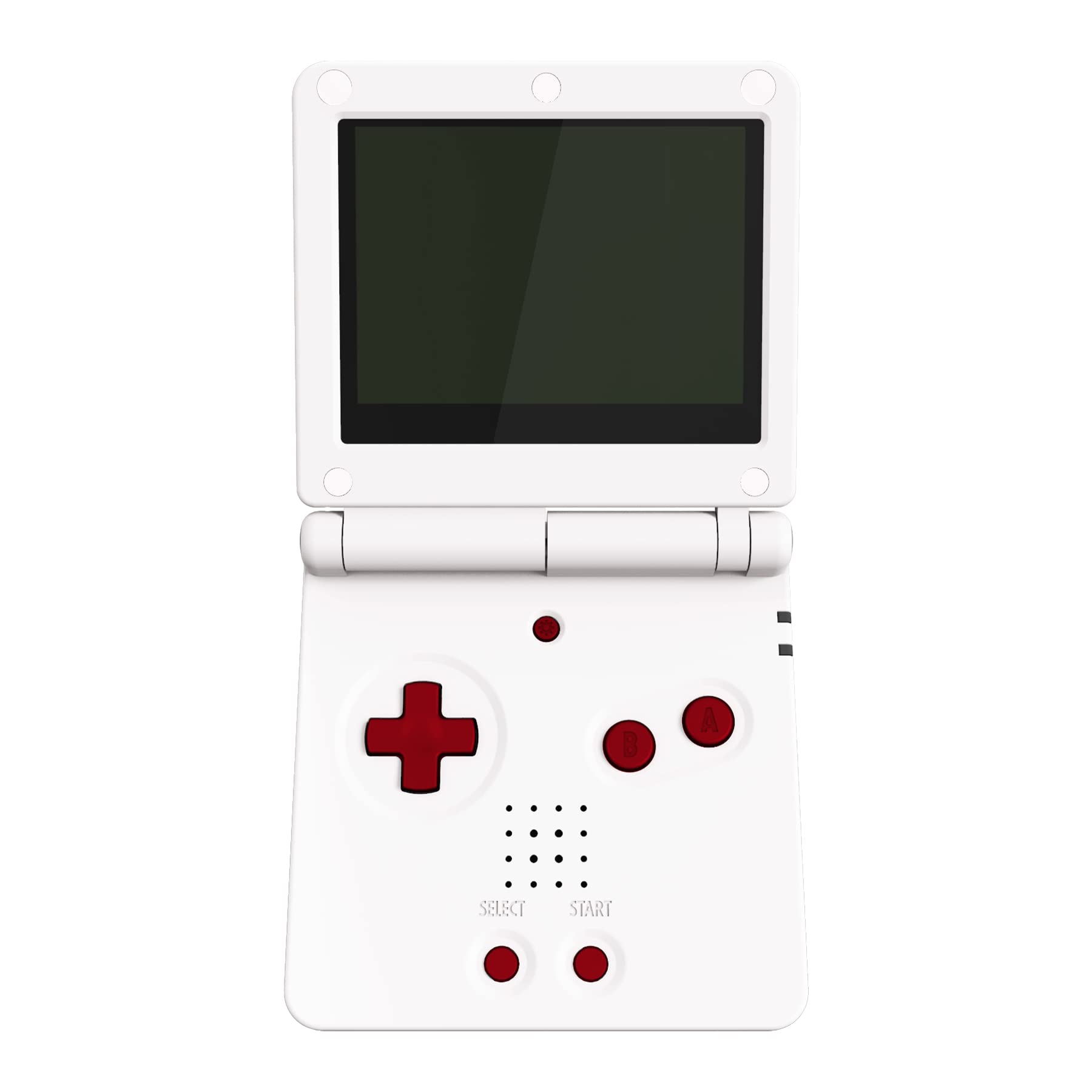 eXtremeRate Scarlet Red Custom Full Set Replacement Buttons for Gameboy Advance SP (GBA SP) - A B L R Power Volume D-Pad Keys | Gaming Accessories for Enhanced Gameplay Experience