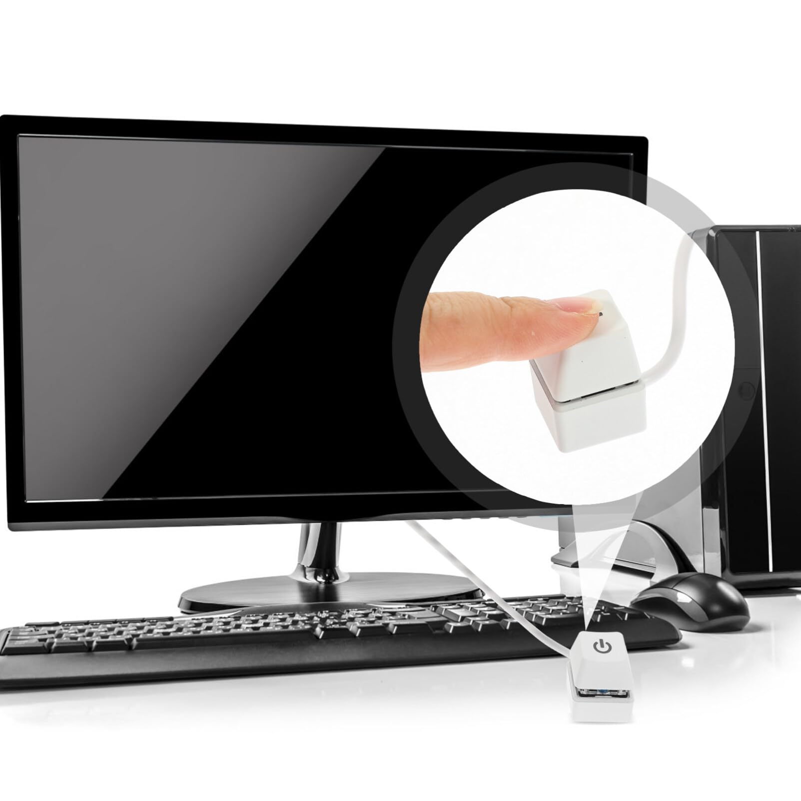 iplusmile External Desktop Computer Power Button Cable - PC Case Power Switch for Gaming, Office & Internet Cafe Use - Durable Power Supply Cable for Easy PC Control