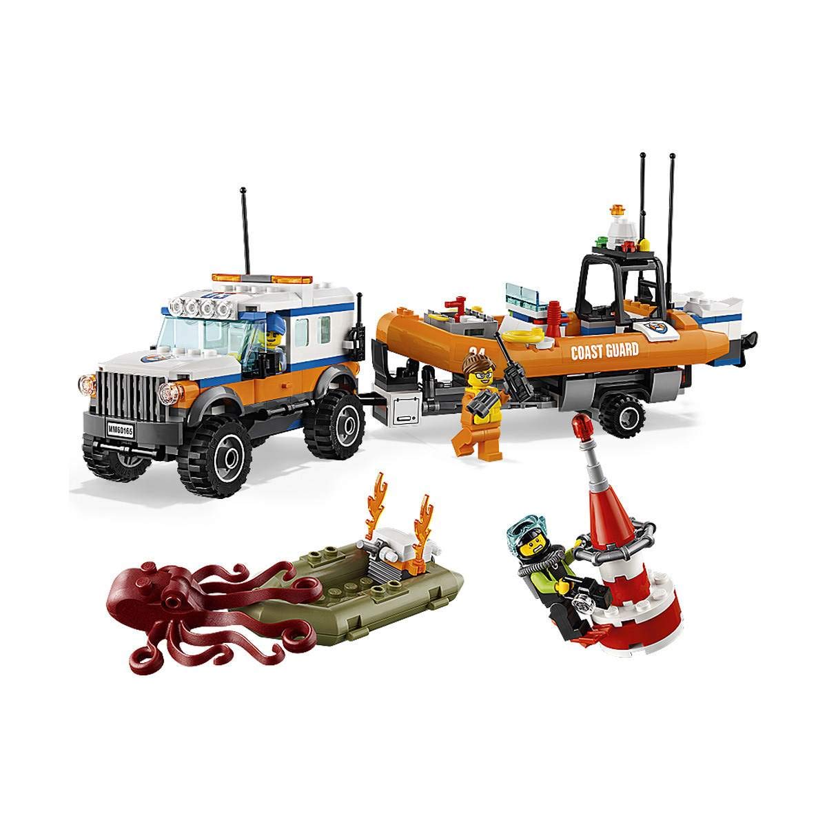 LEGO City Coast Guard 4x4 Response Unit 60165 Building Kit (347 Pieces) - Emergency Rescue Toy Set for Kids Ages 6-12 | Perfect for Creative Play & Gift Giving