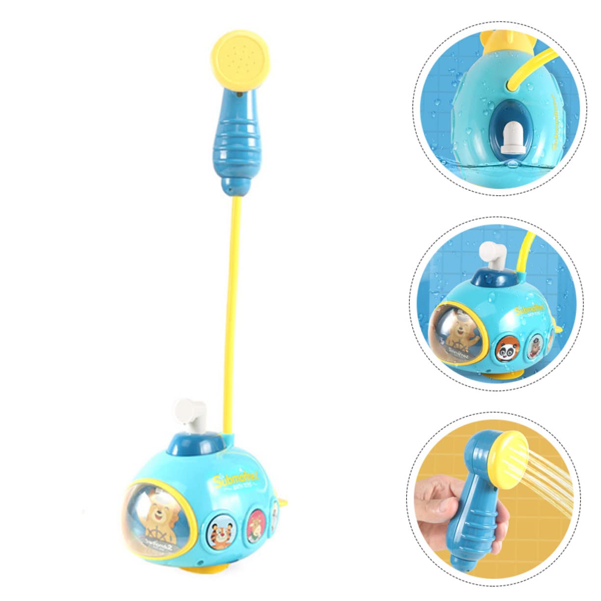 UPKOCH 3-Piece Blue Plastic Bath Toy Set for Kids - Fun Shower Toys for Toddlers & Children - Perfect for Bathtime Play, Sensory Development and Water Play Activities