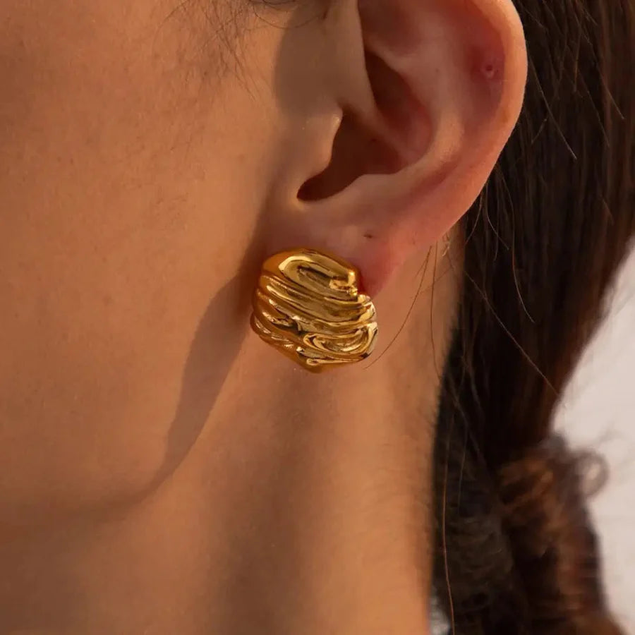 Midnight River Gold Earrings for Women - Elegant Dangle Drop Jewelry for Party, Wedding & Evening Wear