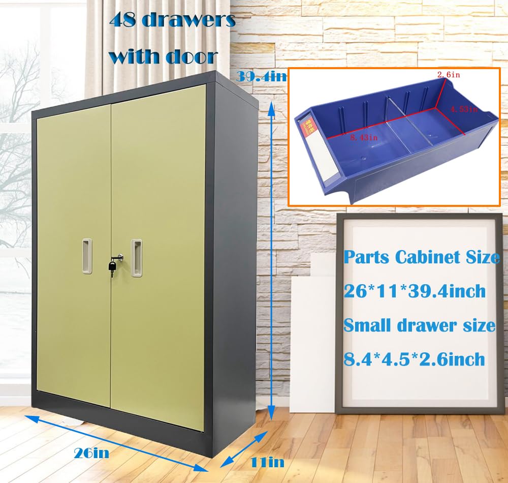 48-Drawer Parts Storage Cabinet for Tools, Office Supplies & Hardware - Perfect for Workshop, Garage & Home Organization