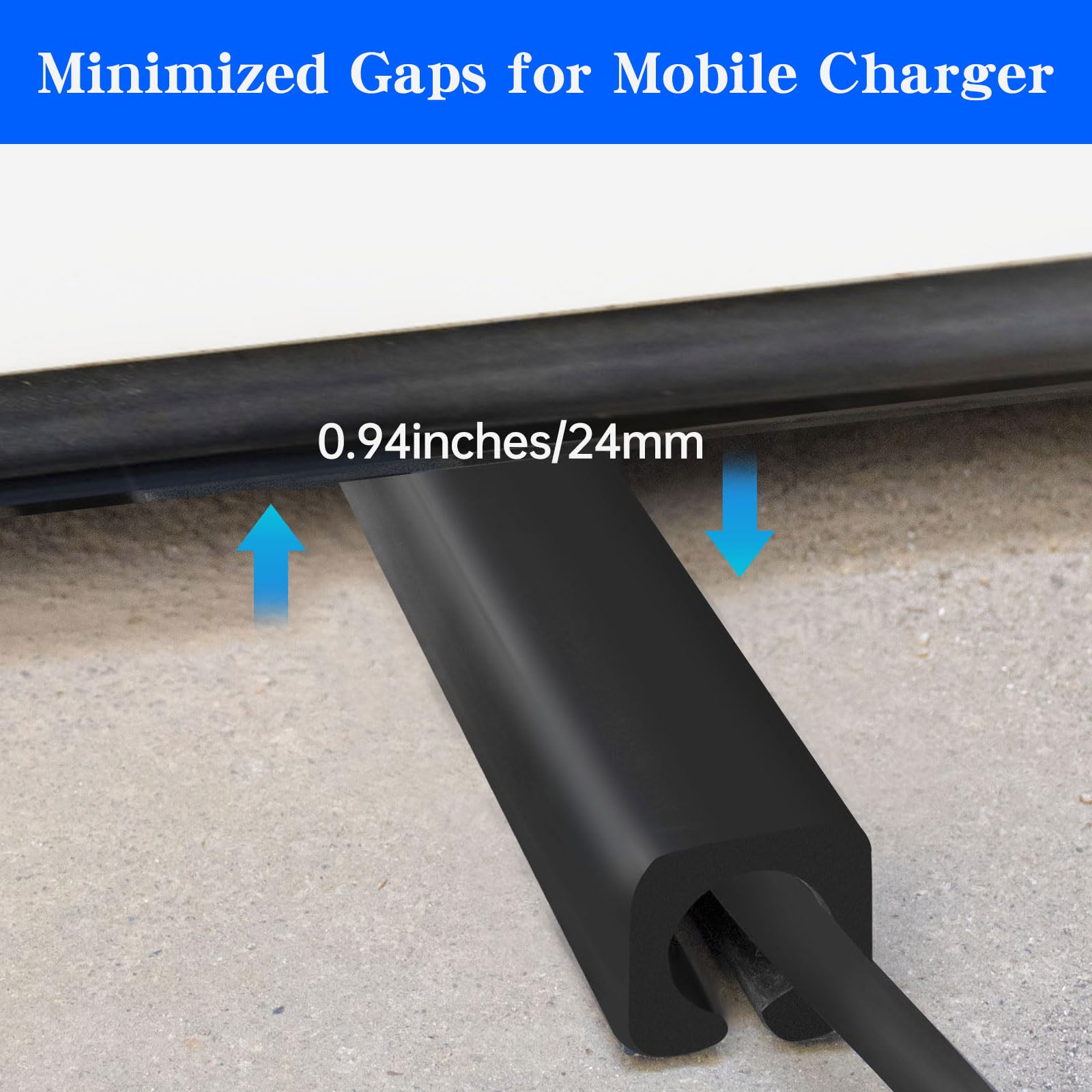 Heavy-Duty EV Charger Cable Protector for Tesla & J1772 - Garage Use