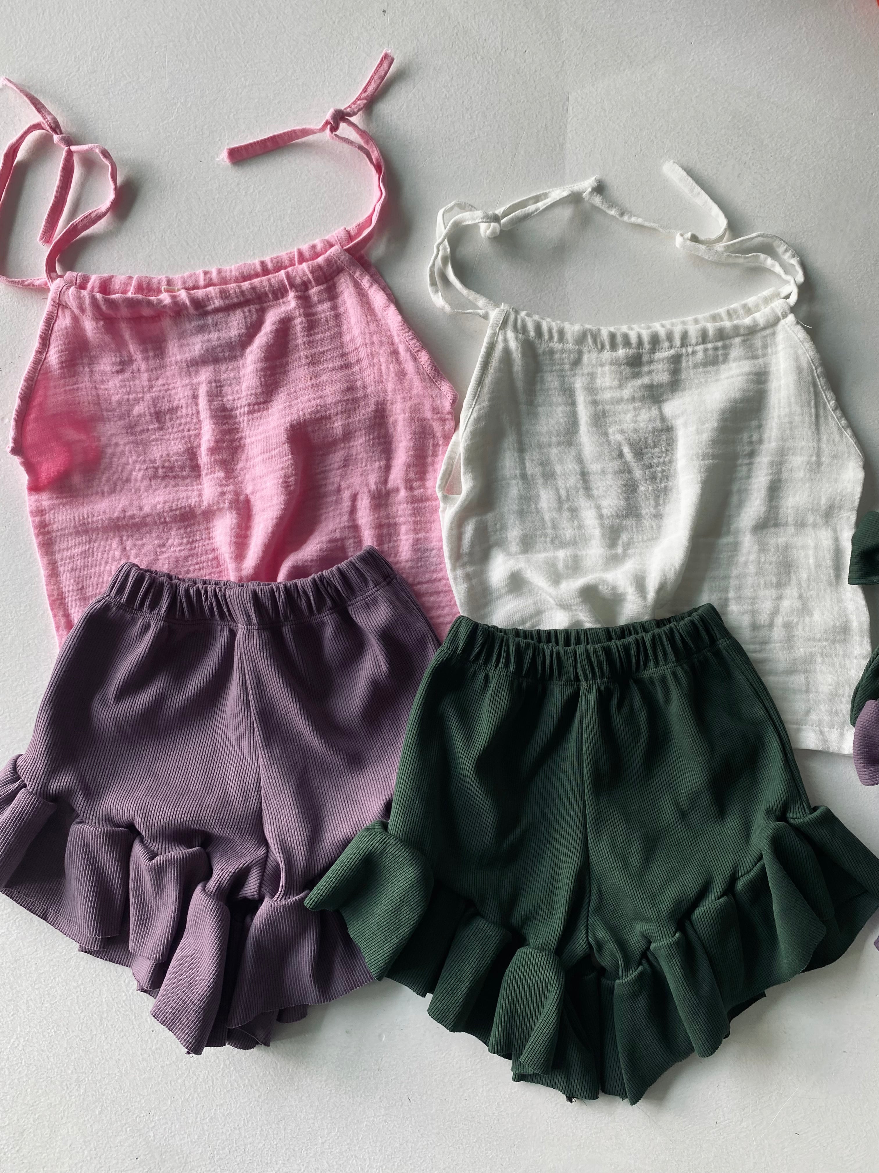 Girls' Blouse, Shorts & Hair Clip Set for Ages 3-9 | Cute Outfit for School, Playdates & Birthday Parties