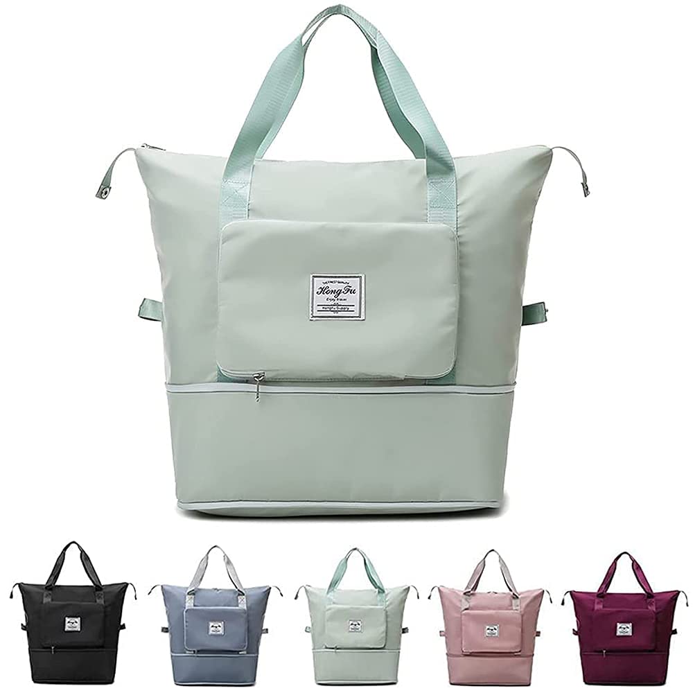 Foldable Wet/Dry Travel Bag - Waterproof Collapsible Handbag with Large Capacity for Camping, Beach & Gym | Knowledee Lightweight Durable Carry-On Luggage