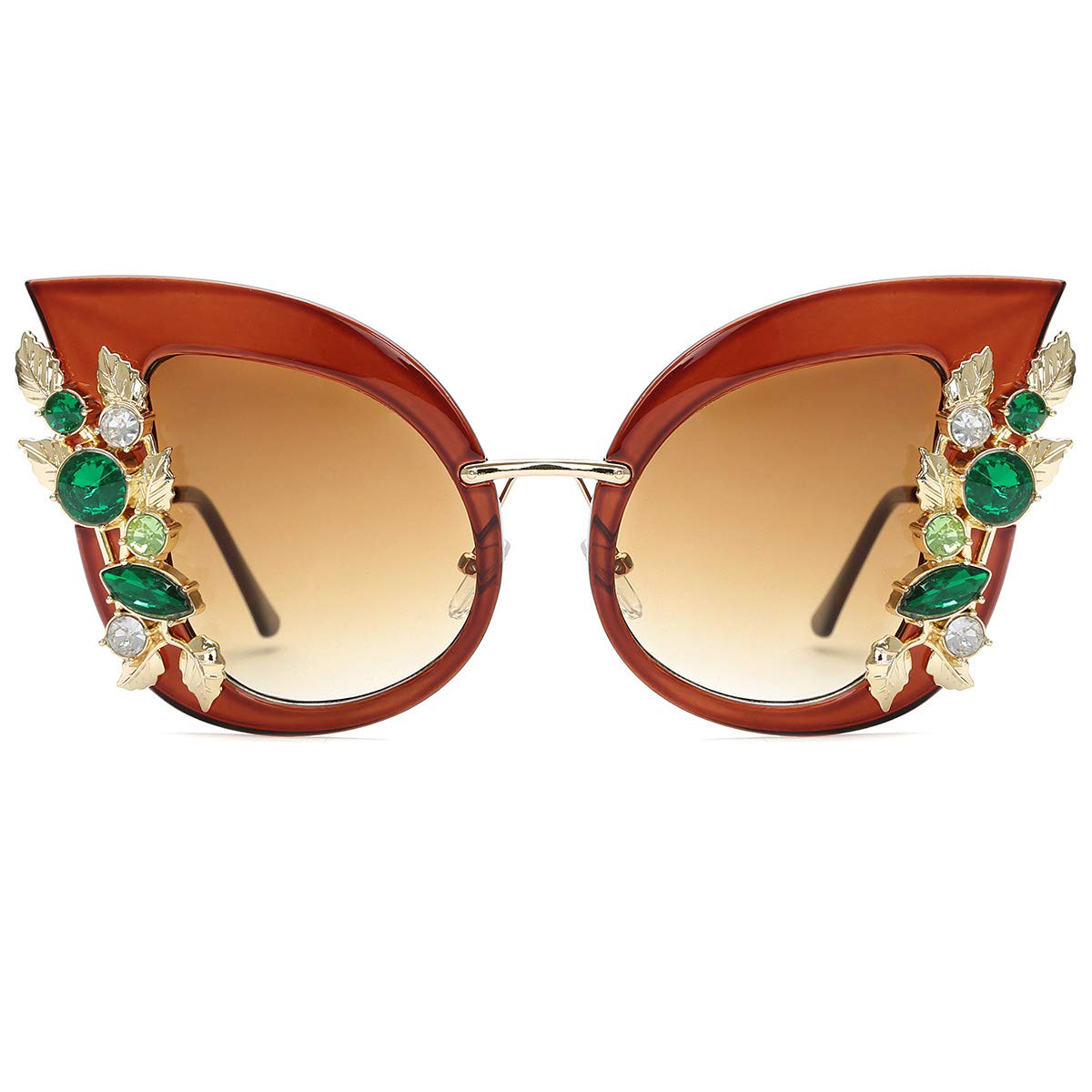 Slocyclub Jeweled Sunglasses for Women - Trendy Butterfly Shape, Oversized Rhinestone Frame - Perfect for Summer Beach, Pool Parties & Fashion Accessories
