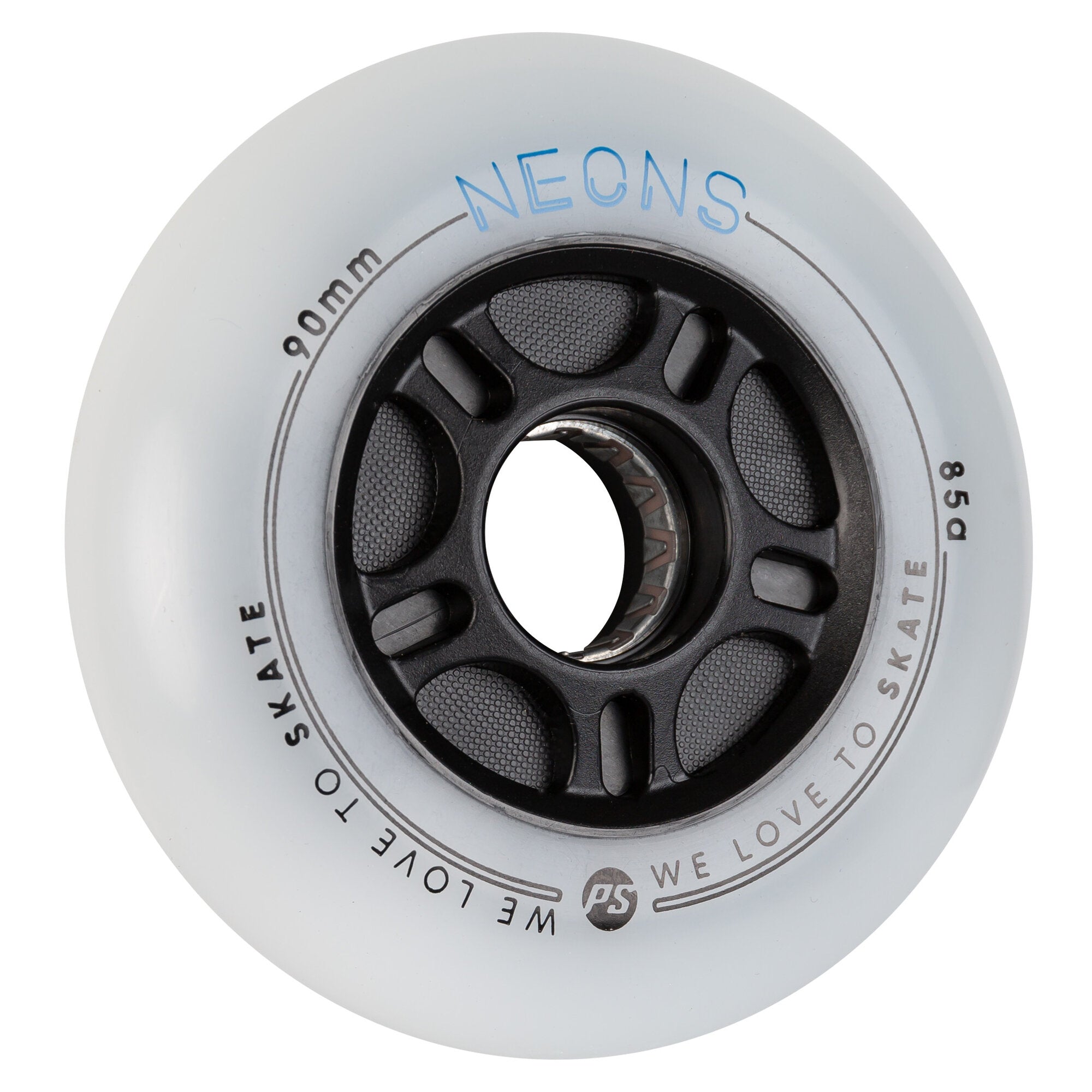 Neon Blue 90/85A Skateboard Wheels - 4 Pack for Smooth Cruising & Street Skating - Perfect for Beginners & Pros