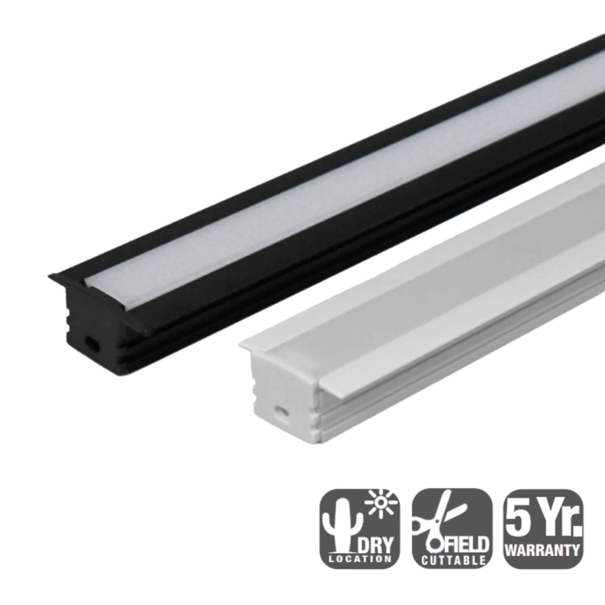 4ft Mini Deep Aluminum Mounting Channel with Flange - White | Heavy Duty LED Light Bar Mounting for Trucks, Boats & Off-Road Vehicles