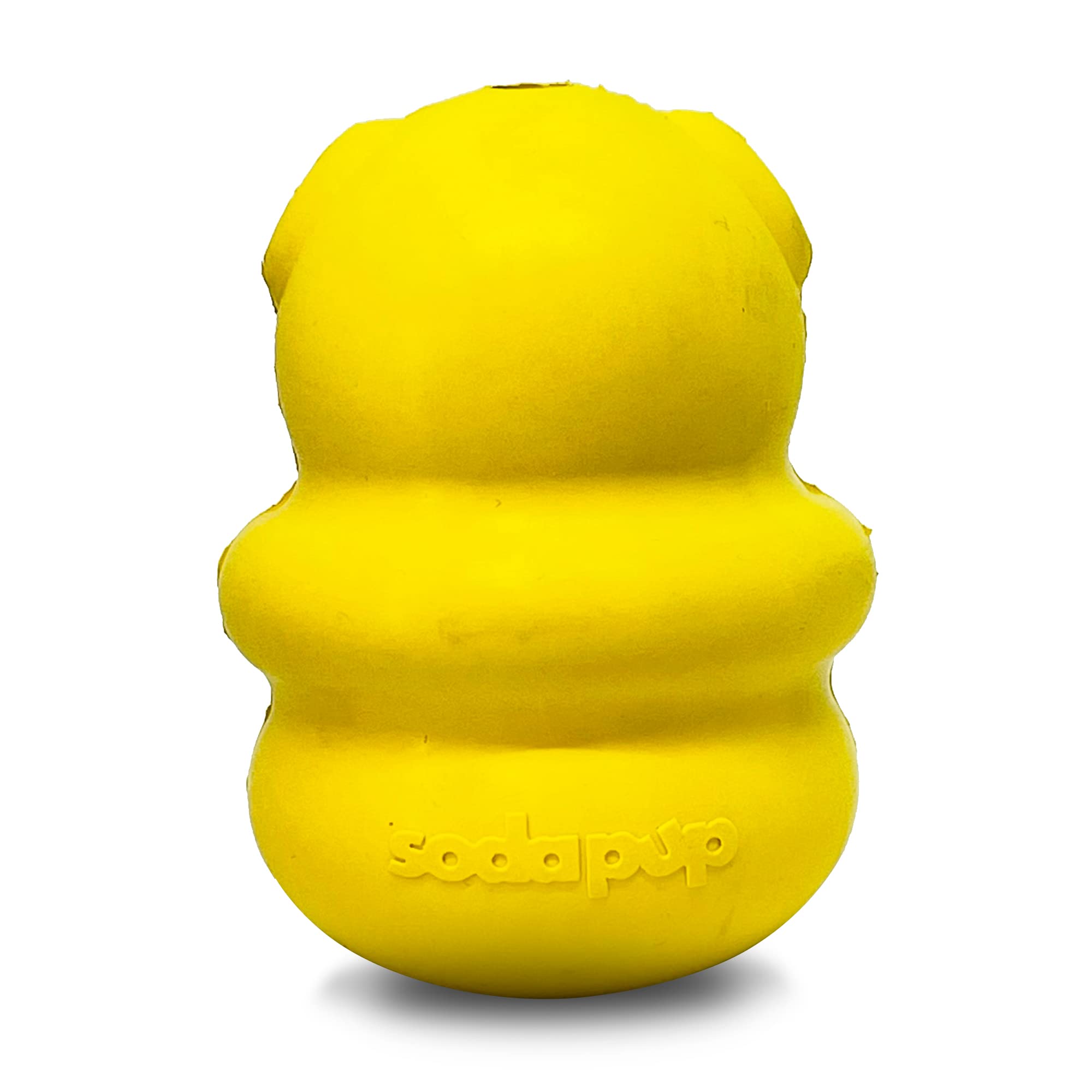 SodaPup Honey Bear Dog Chew Toy – Non-Toxic Natural Rubber Treat Dispenser for Mental Stimulation & Anxiety Relief – Durable USA-Made Chewing Toy for Aggressive Chewers – Perfect for Training, Boredom Relief & Dental Health
