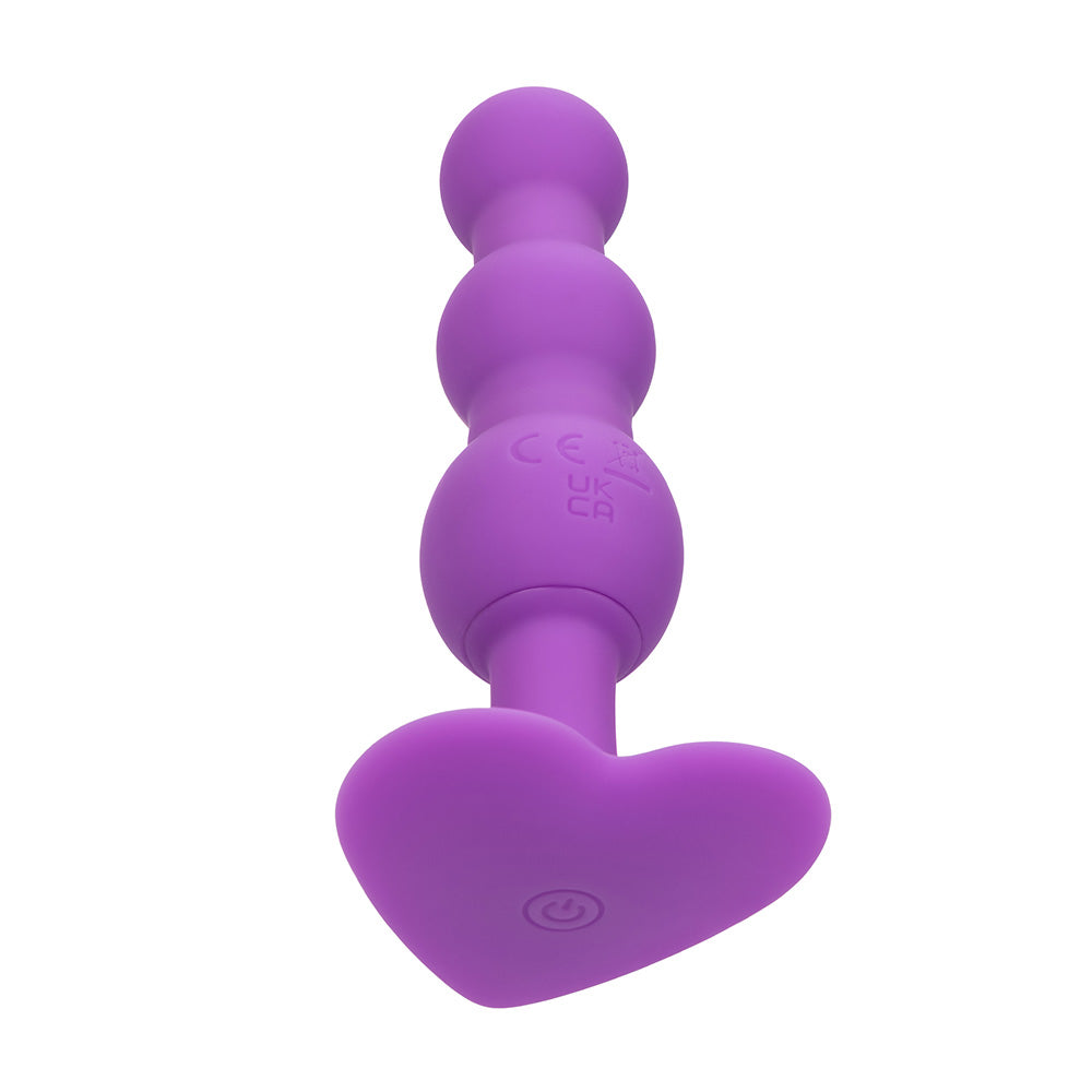 Premium Vibrating Triple Beaded Anal Probe with Heart-Shaped Base - Sensual Massager for Couples & Solo Play, Perfect for Beginners & Advanced Users - Enhance Intimacy & Explore New Pleasure in the Bedroom